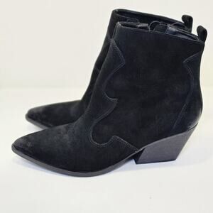 Golo Women's Lasso Ankle Boots Size 9 Western Pointed Toe Block Heal Suede